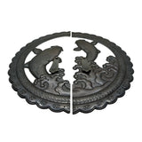 Handcrafted Koi Decorative Plate with Drop Pulls | Diameter 8 1/4" (210mm) or 10 1/4" (260mm)