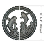 Handcrafted Koi Decorative Plate with Drop Pulls | Diameter 8 1/4" (210mm) or 10 1/4" (260mm)