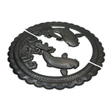 Handcrafted Koi Decorative Plate with Drop Pulls | Diameter 8 1/4" (210mm) or 10 1/4" (260mm)