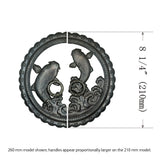 Handcrafted Koi Decorative Plate with Ring Pulls | Diameter 8 1/4" (210mm) or 10 1/4" (260mm)