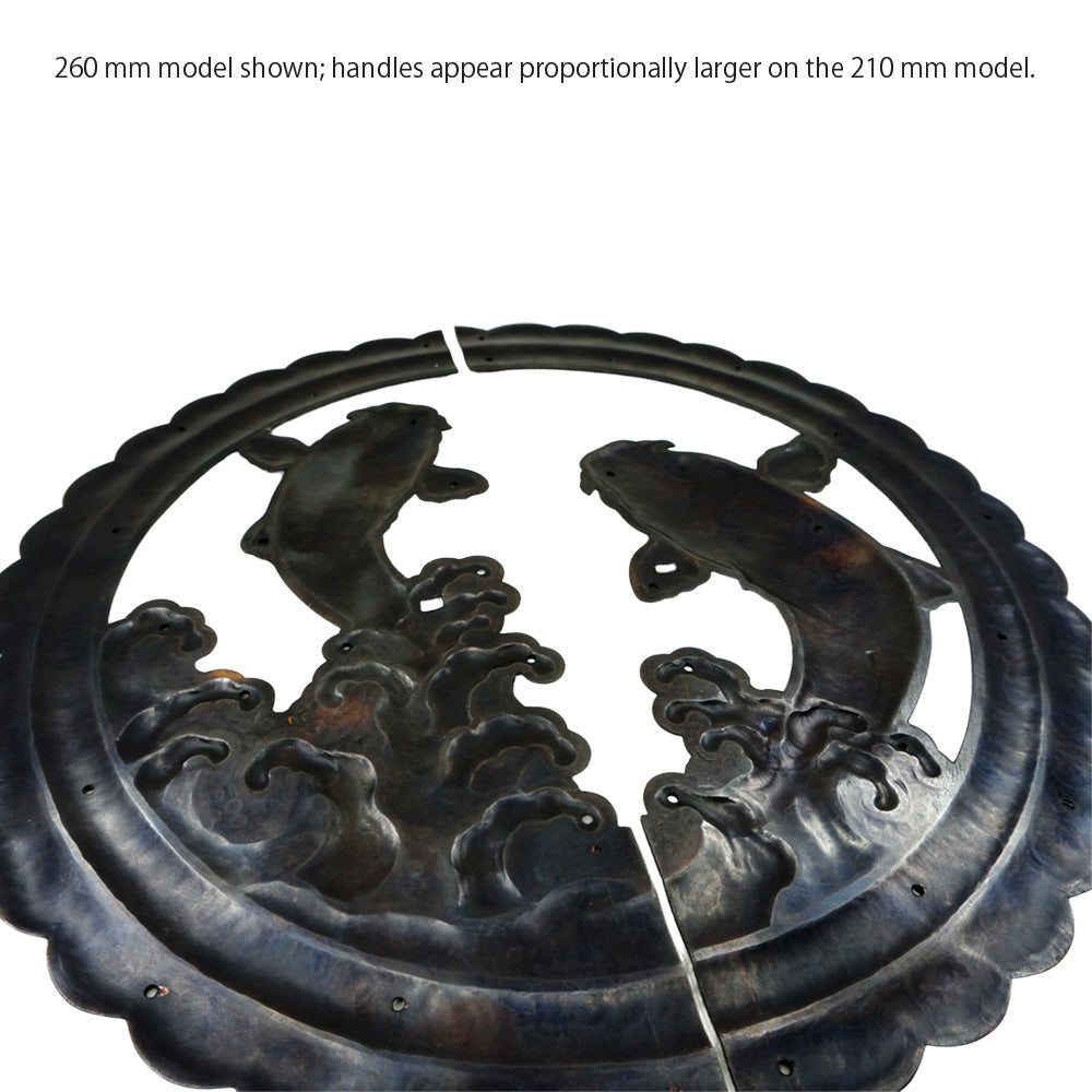 Handcrafted Koi Decorative Plate with Ring Pulls | Diameter 8 1/4" (210mm) or 10 1/4" (260mm)