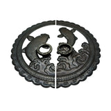 Handcrafted Koi Decorative Plate with Ring Pulls | Diameter 8 1/4" (210mm) or 10 1/4" (260mm)