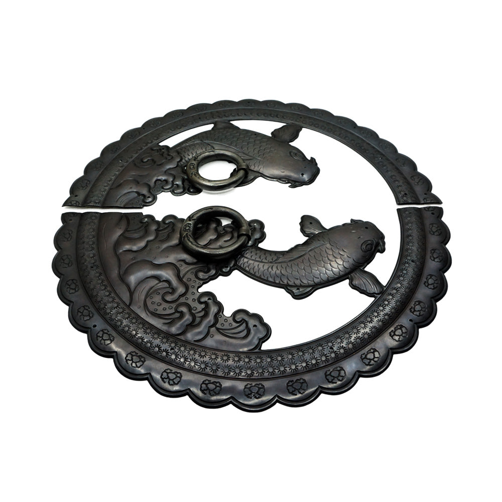 Handcrafted Koi Decorative Plate with Ring Pulls | Diameter 8 1/4" (210mm) or 10 1/4" (260mm)