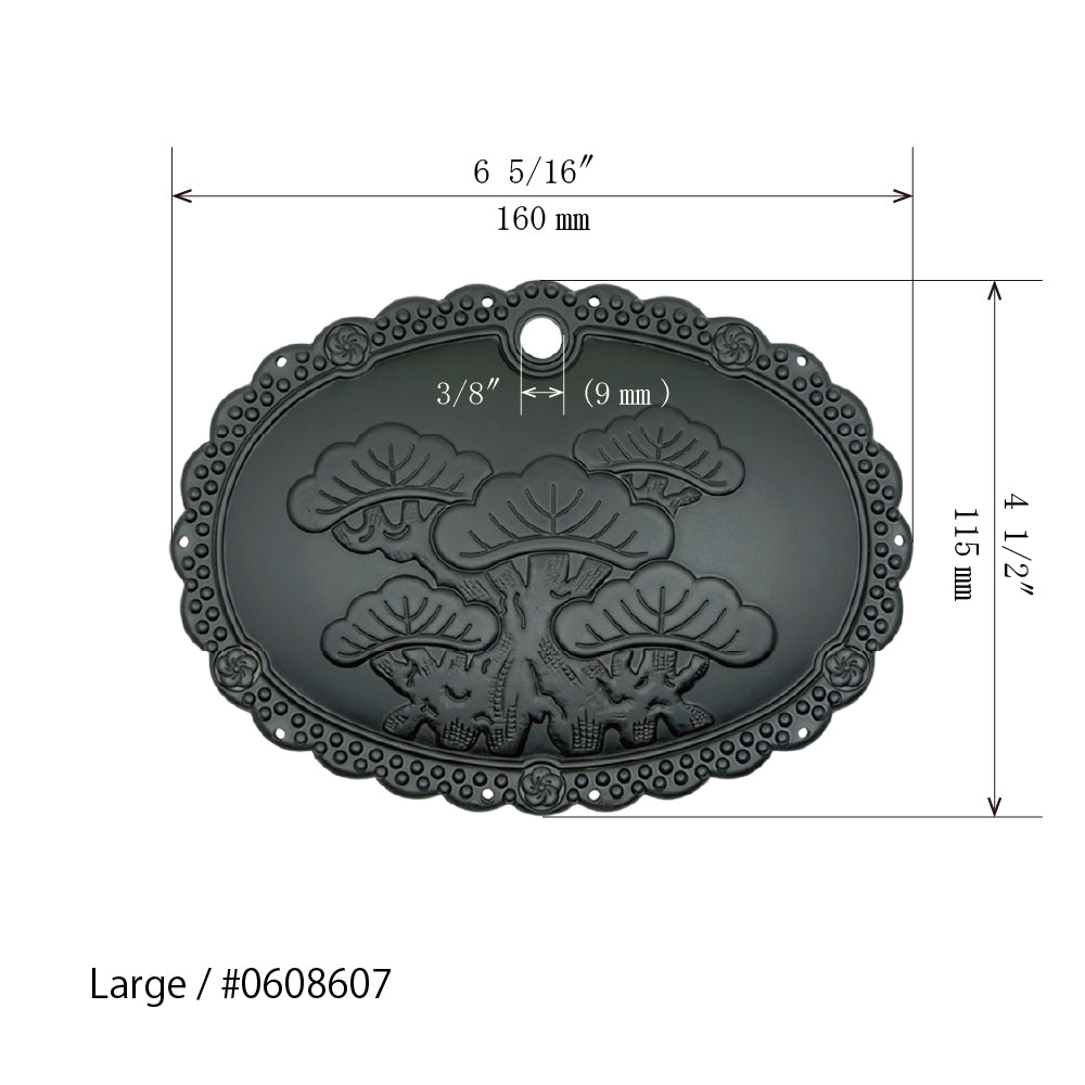 Pine & Plum Ornamental Key Plate | Length 3 9/16" ( 90mm ) - 6 5/16" ( 160mm )